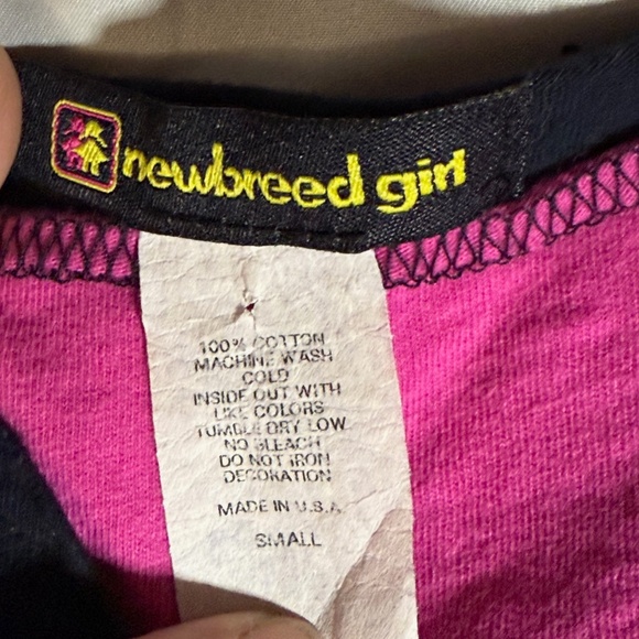 Newbreed Girl 80's Layered-Look Tank in Black & Hot Pink - SM - Picture 3 of 3